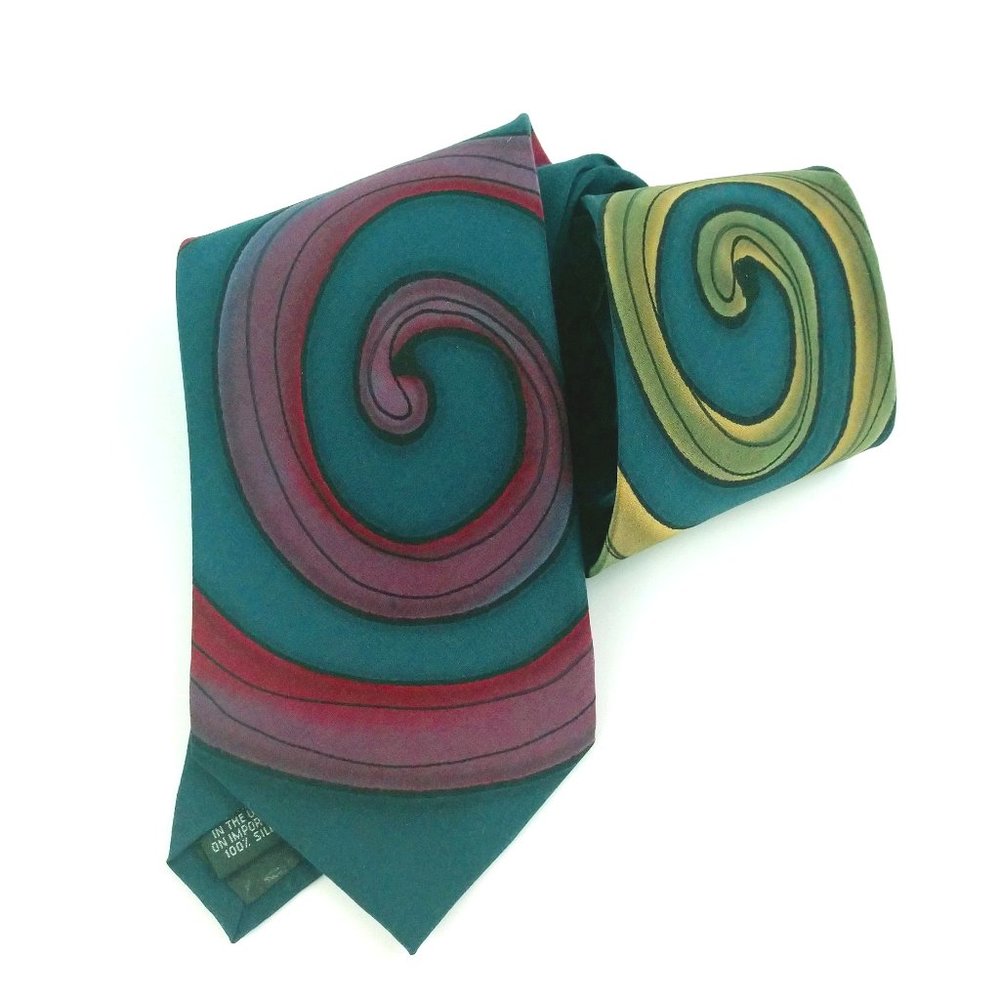 90s Vintage Neck Tie Abstract Swirls Nordstrom